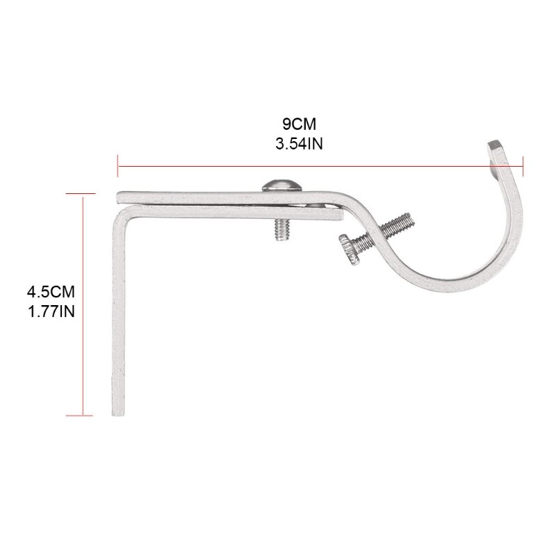 3 Pcs/Set Curtain Brackets Valance Support Holders Curtain Rod Holder Wall Bracket Hooks for 1 Inch Diameter Rod