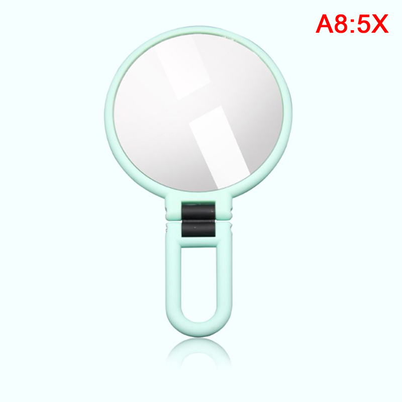Espejo de doble cara para maquillaje, accesorios de cosmética para tocador, compacto, con aumento de 2/5/10/15X: 8
