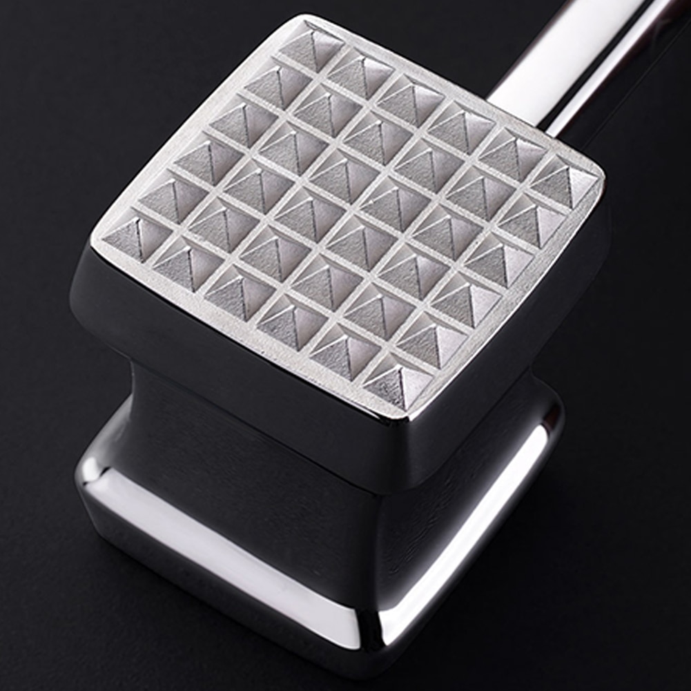 Double-sided Meat Hammer Meat Tenderizer Mallet Brass Knuckle Kitchen Tool Beef Pork Steak Tenderizer with Anti-slipped Handle