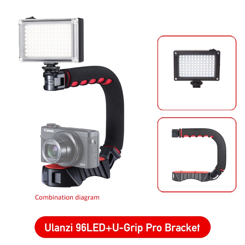 Ulanzi 96/112 VL49/100 Dslr Led Video Licht Op Camera Photo Studio Verlichting Led Vlog Vullen Licht Lamp Voor smartphone Dslr Camera: Roze