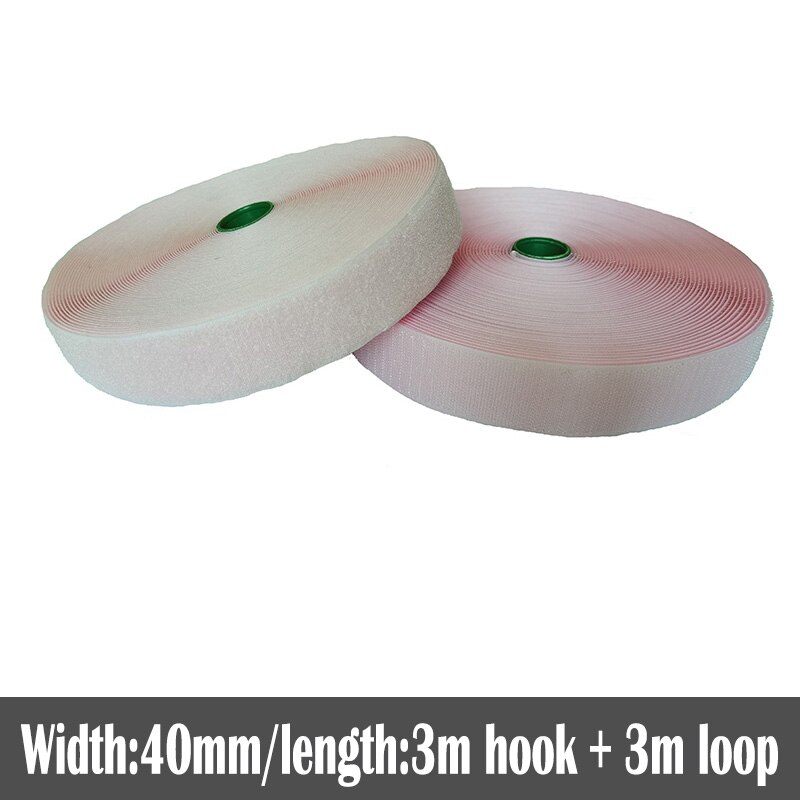 40mm Width no adhesive fastener tape stick clothing tape sewing accessories hook loop sticker strip strap stick 3 meters: Color 06