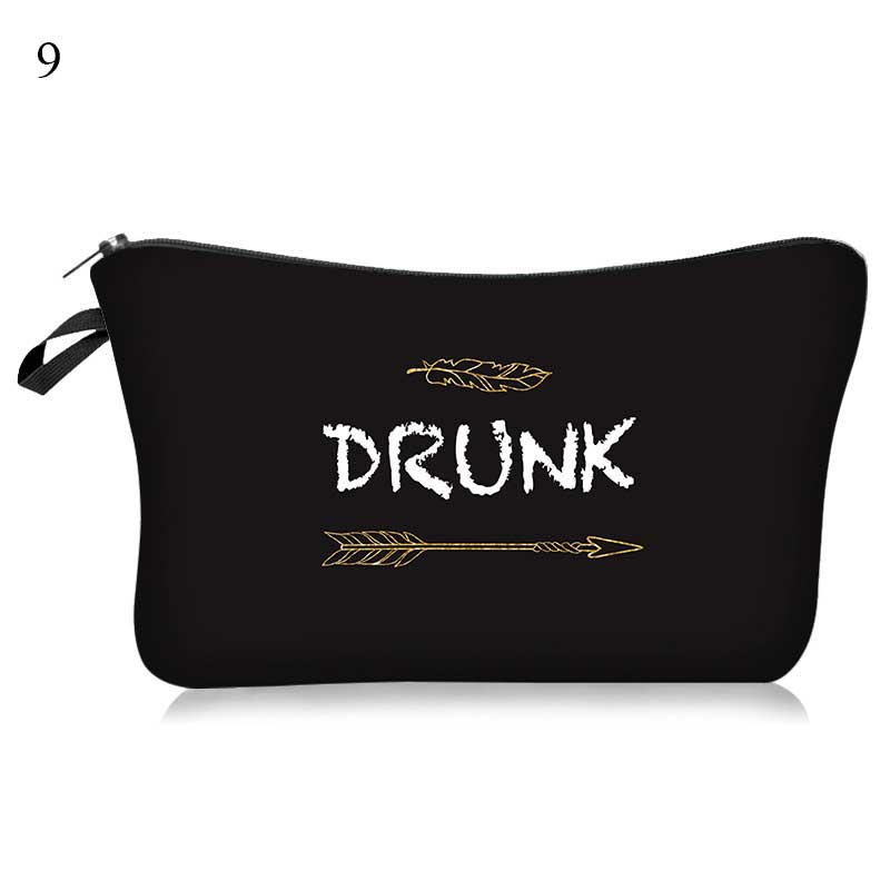 Team Bruid Brief Gedrukt Make-Up Tas Wit Cosmetische Zakken Bruidsmeisje Wedding Party Make Pouch Dames Beauty Case Toilettas: 9