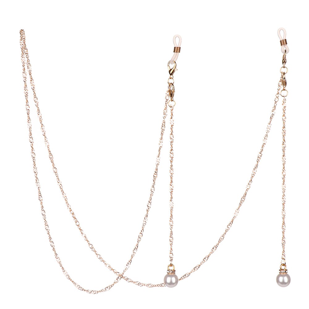 Zeester, schelp, zonnebril, ketting, parels, strass steentjes, brillenkoord, brillenketting, kralen, nekband, touw 70cm: 03