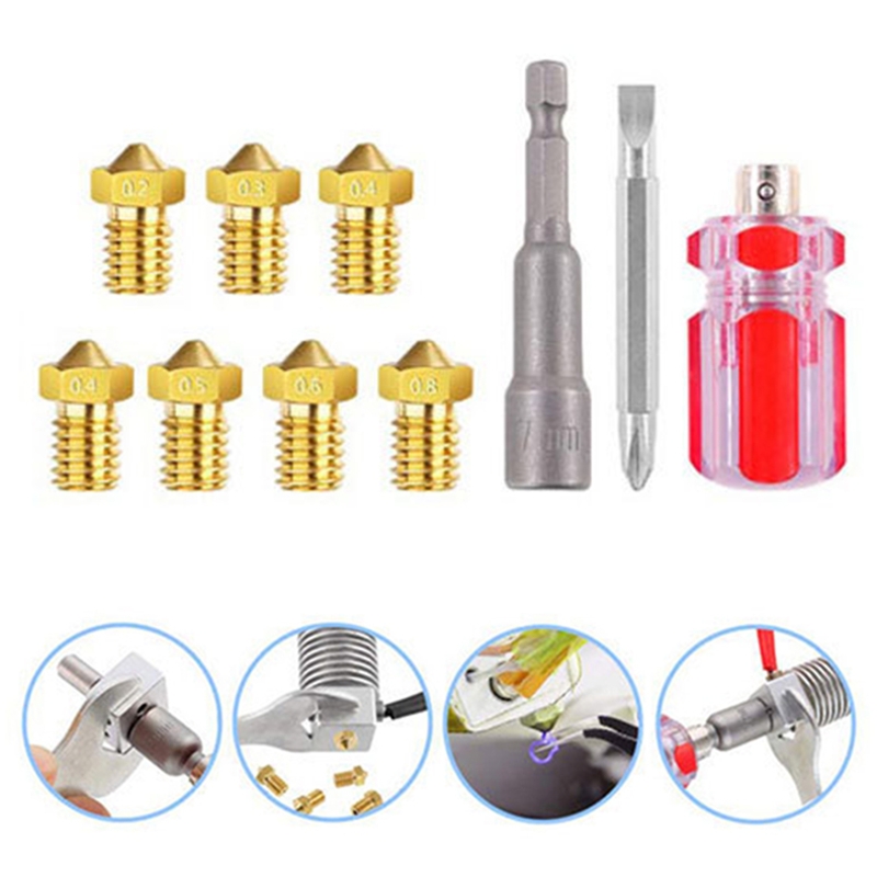 3D Printer Nozzle Cleaning Kit 29Pcs/Set Disassembly Cleaning Tool Electronic Accessories Printer Cleaner
