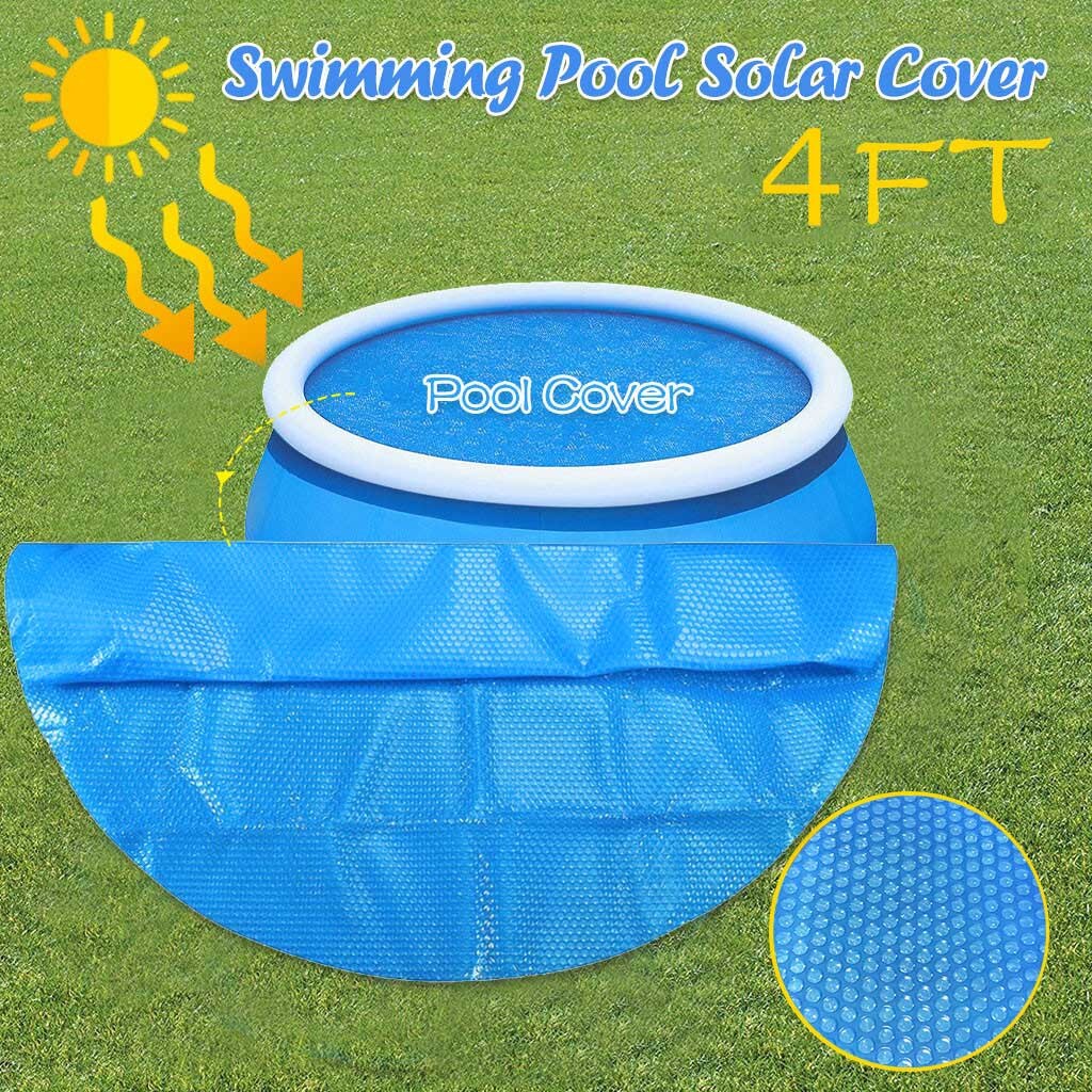 Svømmebassinbetrækning til solrund poolbeskyttelse 4ft fod over jorden blå beskyttelse svømmebassindæksel