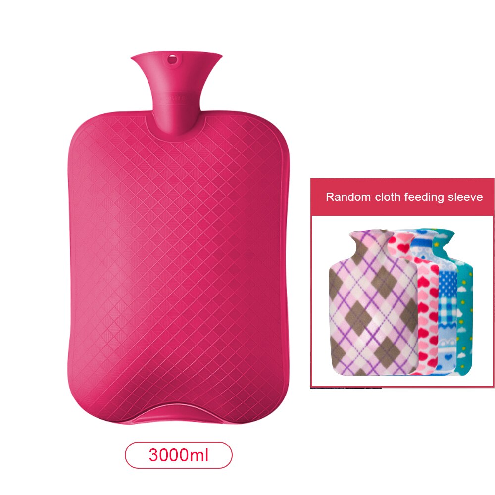 Water Bottle Knitted Cover Solid Color Water-filled Bag Cloth Cover Hand Warmer Winter Soft Water Bottle 3000ml: G378717