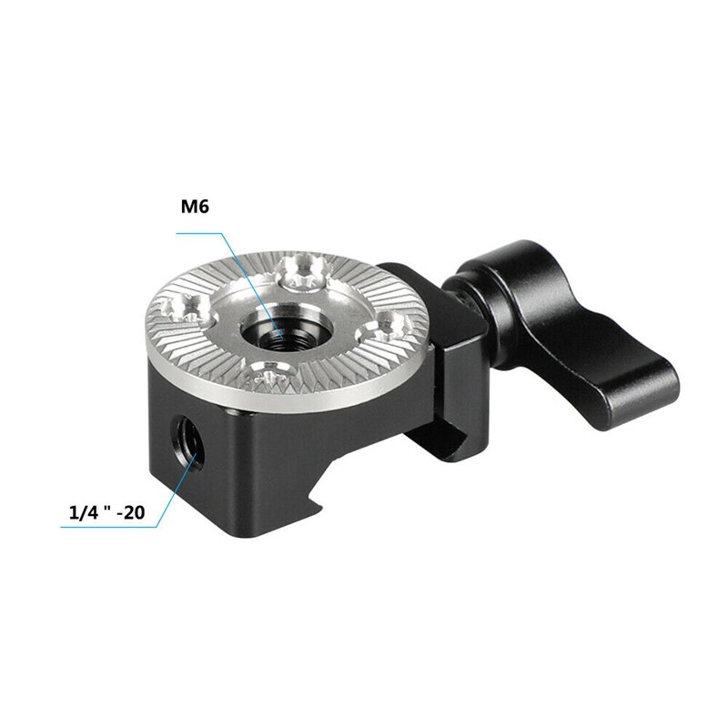 Standard Adapter for ARRI Rosette M6 to NATO Clamp Mount with M6 Expansion Hole