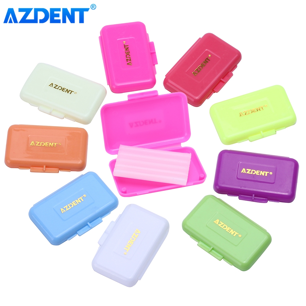 AZDENT-varillas de cera para alivio de cera de ortodoncia Dental, 5 cajas, para aparatos ortopédicos, irritación de las encías, 10 tipos, elija el blanqueamiento Dental, higiene bucal
