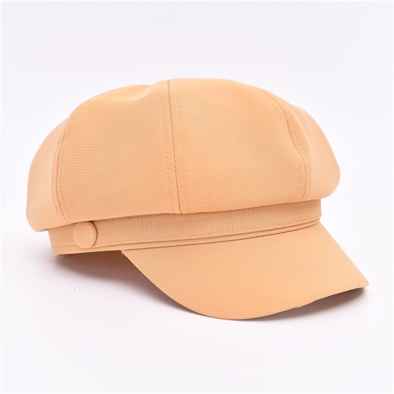 Vintage Newsboy Cap Women Octagonal Hat Casual Plaid Spring Ladies Plaid Painters Beret