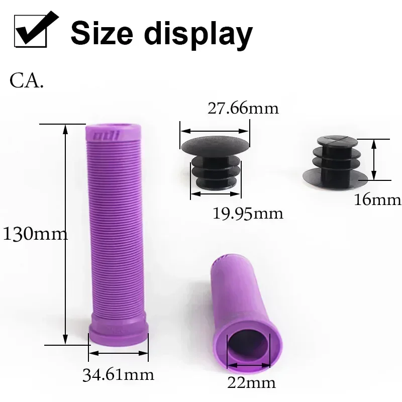ODI Bicycle Handlebar Grips Antislip Silicone Cycling Cuffs Mountain Bike Bar End Plugs Grip Cap BMX Mtb Folding Bike Parts