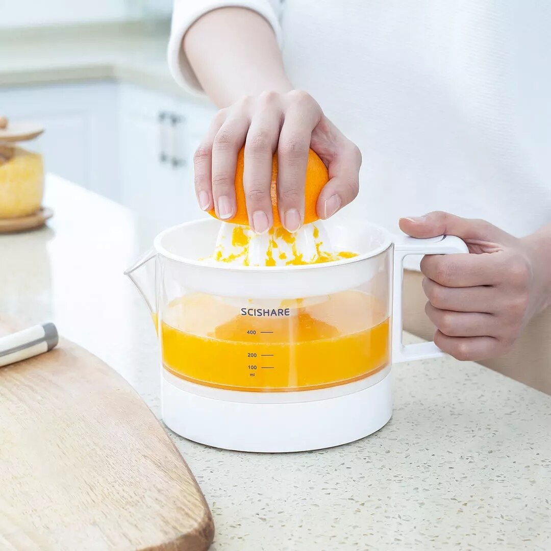 Xiaomi-exprimidor eléctrico portátil Mijia SCISHARE para el hogar, máquina de zumo de naranja y limón, Plug-In Use, poco ruido, fácil de quitar o lavar