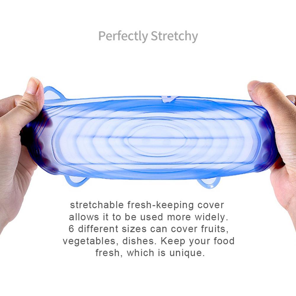 1Pcs Siliconen Deksel Stretch Deksels Universele Siliconen Kom Pot Deksel Siliconen Cover Pan Koken Voedsel Verse Cover Magnetron Cover