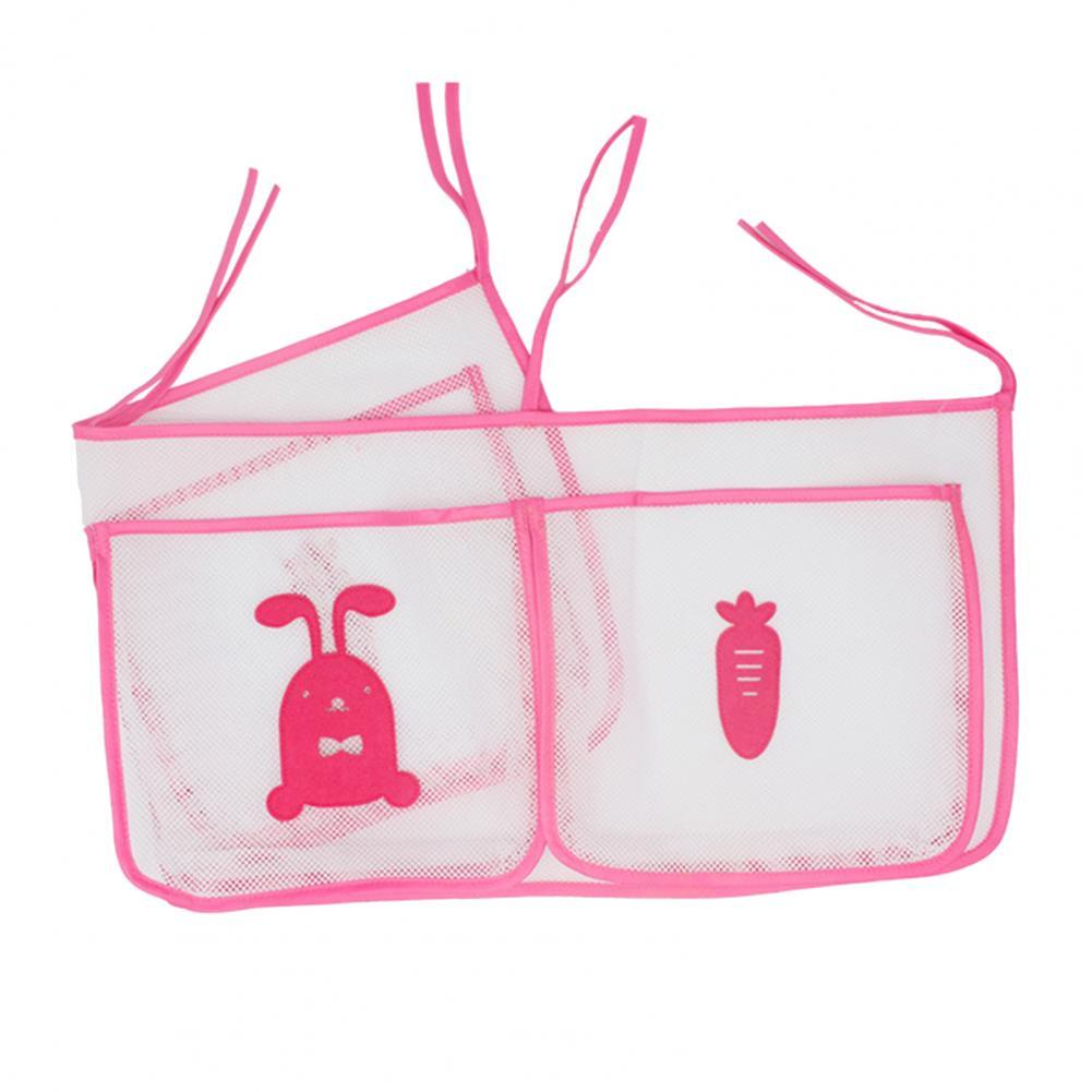 Starke zuletzt-Lagerbier dauerhaft Kindergarten Dekoration Krippe Hängen Tasche Nylon Krippe Organizer mit Gurt für Baby-feuchttücher: Rosa