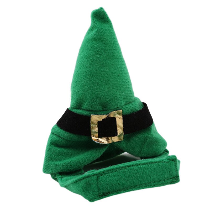 Vestido de para perros y gatos, conjunto de corbata para disfraz, Navidad, Halloween, vestido, gorras, Collar para perros, gatos verdes, accesorios de ropa para mascotas