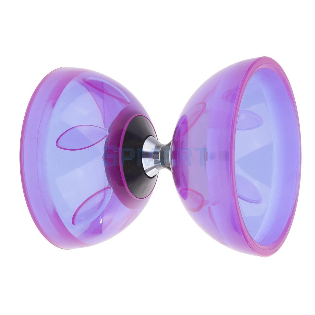 3 Triple Lager Jongleren Diabolo Speelgoed Met String Metal Sticks Kids Chinese Yoyo Professionele Educatief Speelgoed 13/10.5 Cm Diameter: Purple Small Size