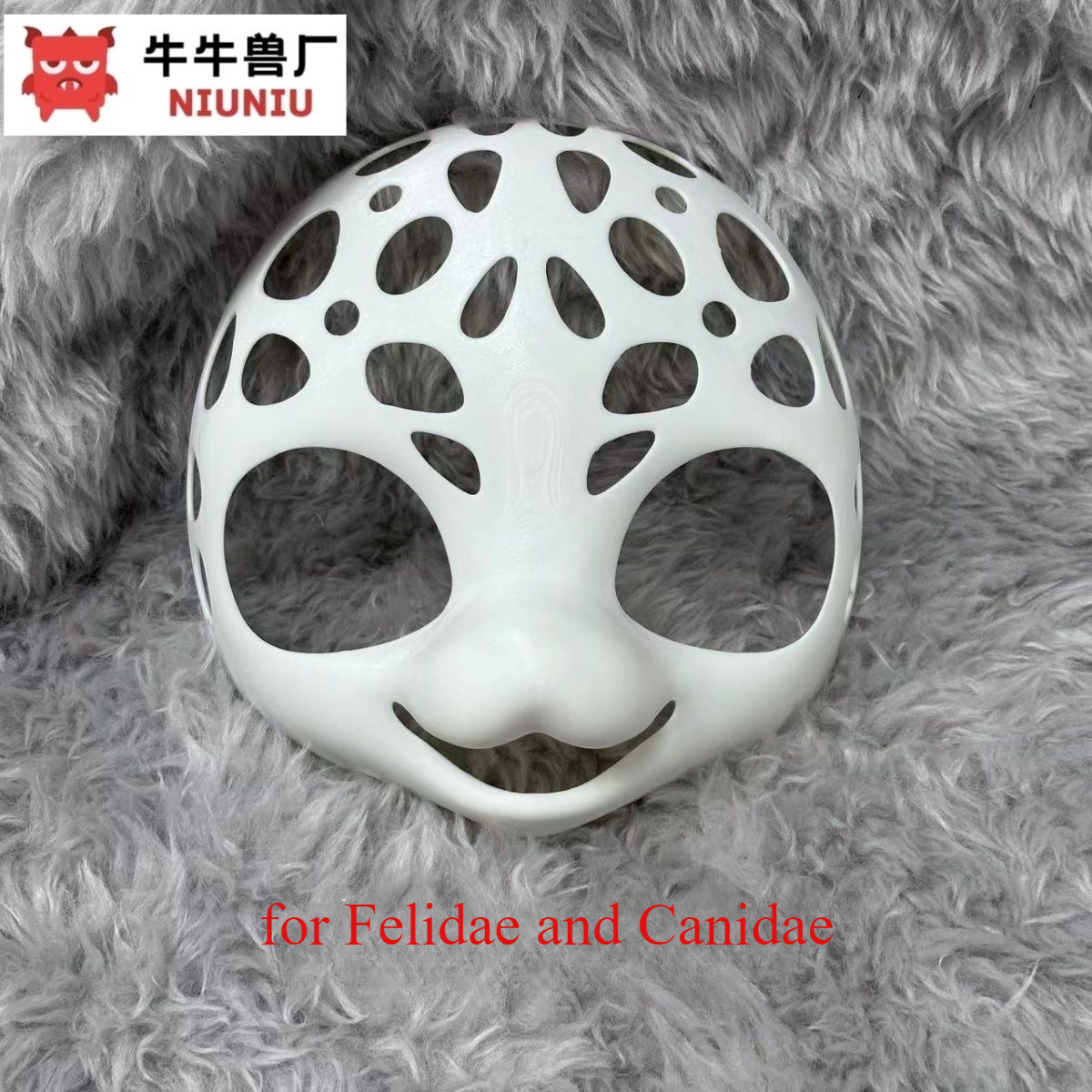 Pla Material Kemono Fursuit Maske Cosplay pelzigen Felidae Canidae: Möglichkeit 3 / Lila