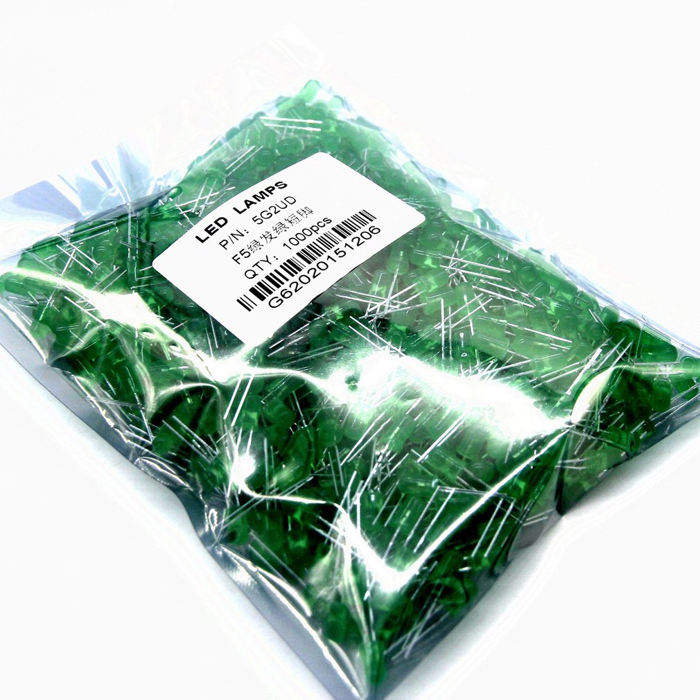 1000 Stuks 5Mm Ronde Led Light Emitting Diodes Component Rood/Groen/Geel/Wit/Blauw Led bulb Lamp Licht Super Heldere