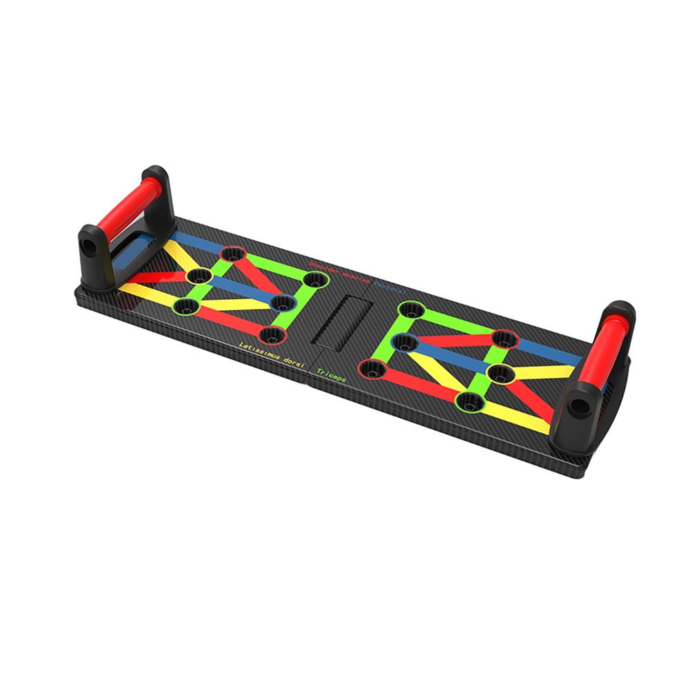 Push-up Stand Push-up Board with Color-coded and Training System for Gym Body Training: Black