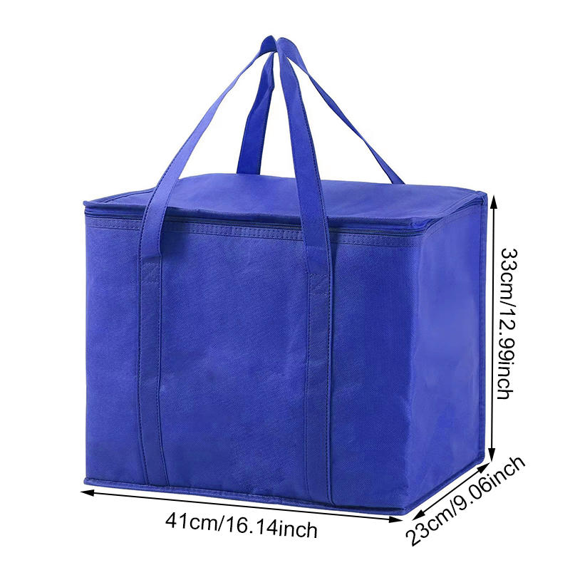 Large Capacity Insulated Grocery Bags Foldable Reusable Soft Cooler Bag Lightweight Cold Takeout Food Bag