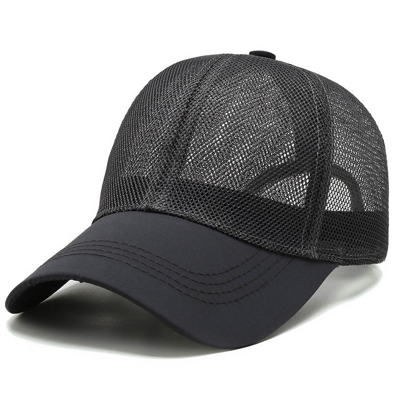 Degli uomini di Estate Traspirante Protezione Della Maglia di sport di modo Cappellini Da Baseball Protezione Solare Esterna Cappello A Secco Veloce cappelli cappelli di snapback gorras: Grigio scuro