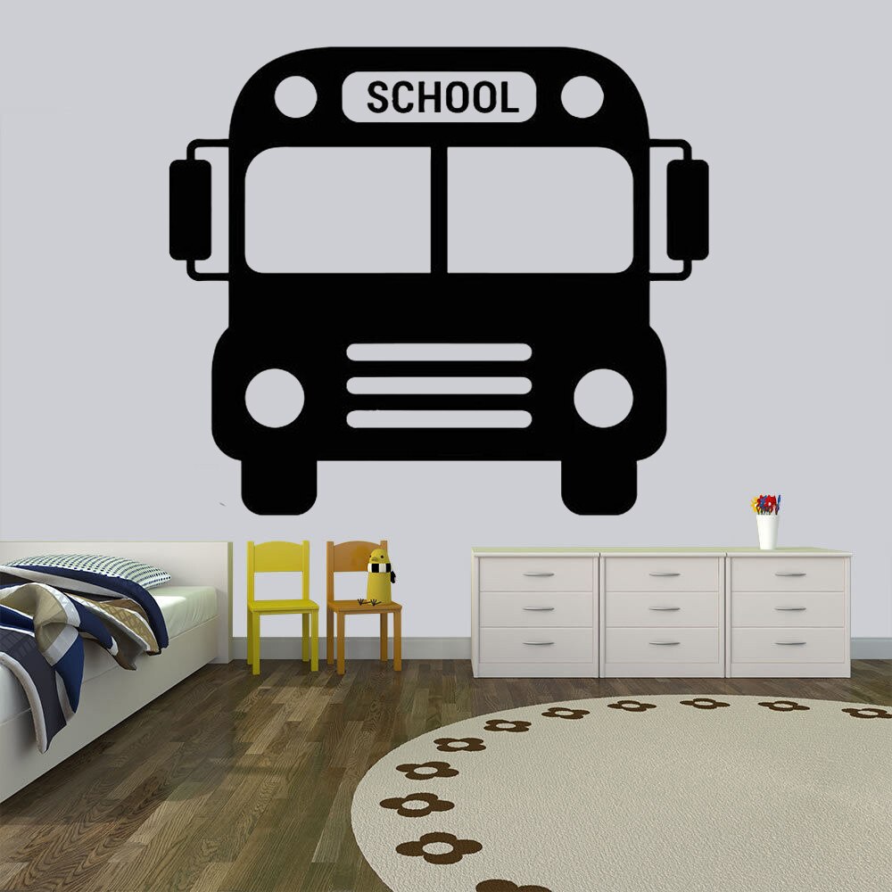 School wall sticker Science Scientist School class decoration Window Decal waterproof Vinyl School Bus Decals home decor HY1038