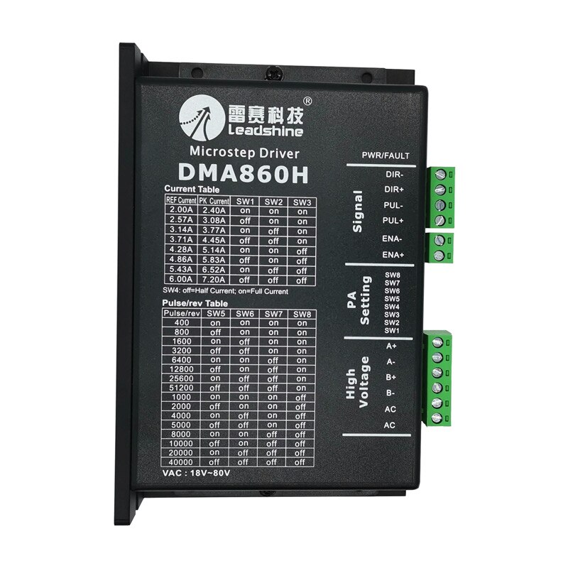 DMA860H AC18 ~ 80V DC24-80V controlador de pasos de 2 fases Leadshine DSP microstep