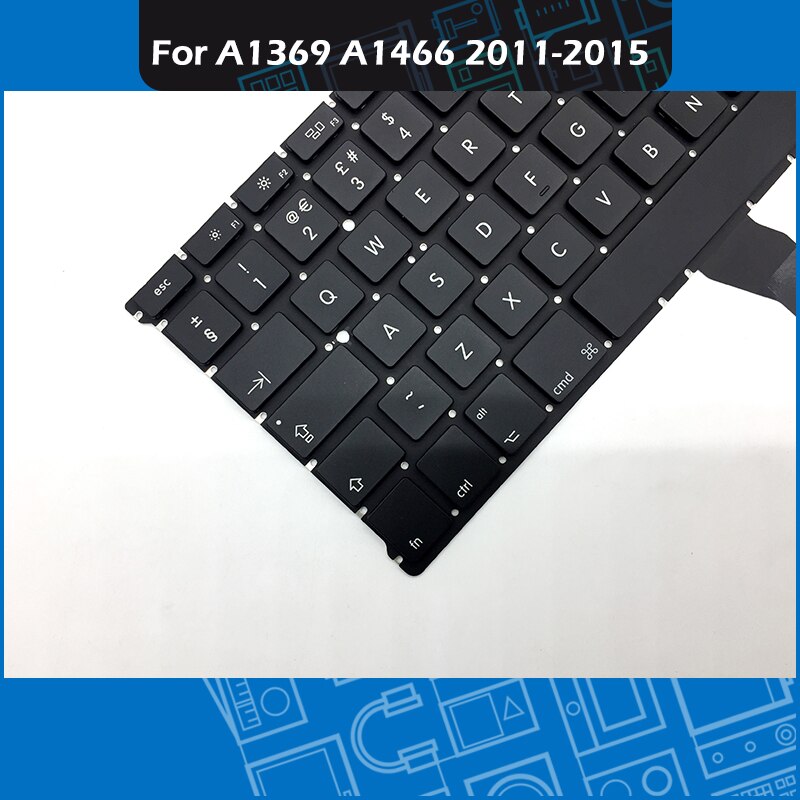 Full A1466 Keyboard UK Layout + Backlight Screws for Macbook Air 13" A1369 A1466 Replacement keyboard Year