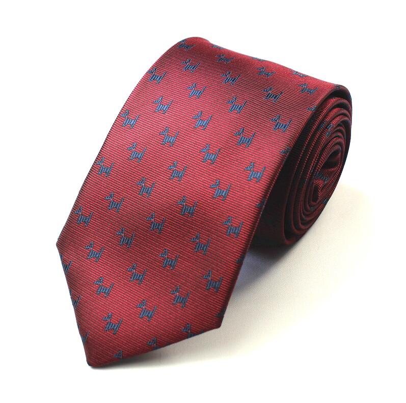 GUSLESON jakość moda męskie krawaty wzór dinozaur czerwone męskie krawaty ślubne 7cm slim krawat biznes jedwabne krawaty dla mężczyzn krawat: 05