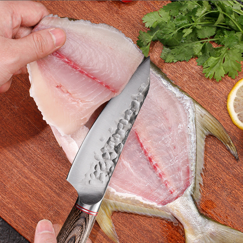 Professionele Keukenmessen Vleesmes Slagersmes Gesmeed Hamer Uitbeenmes Paring Roestvrij Staal Snijden Koken Messen