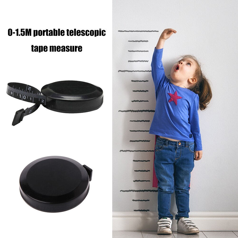 150cm Tape Measures Portable Automatic Retractable Roll Tape Ruler for Children Height Bust Waist Measuring Tape Sewing Tools