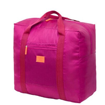 Portátil multi-função sacos de viagem dobrável náilon impermeável saco grande capacidade bagagem de mão roupas viagem de negócios bolsa duffle: Red wine