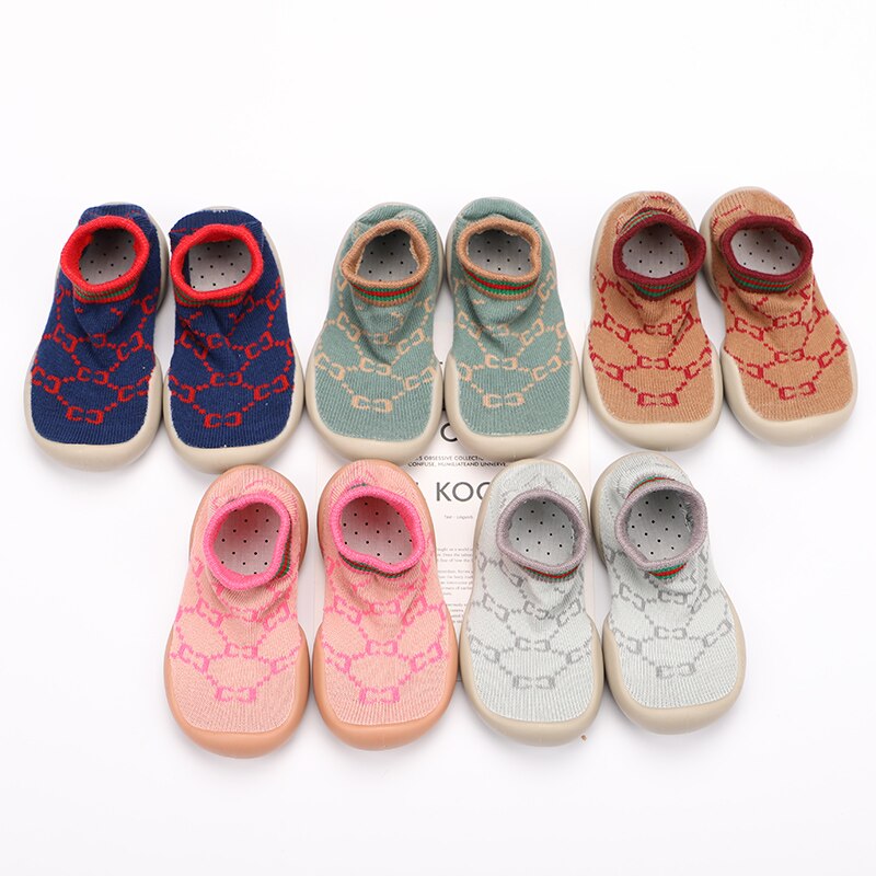Baby Boys Girls Sock Shoes Non-slip Floor Socks Baby Soft Rubber Sole Toddler Sneakers Socks Baby Socks with Rubber Soles Shoes