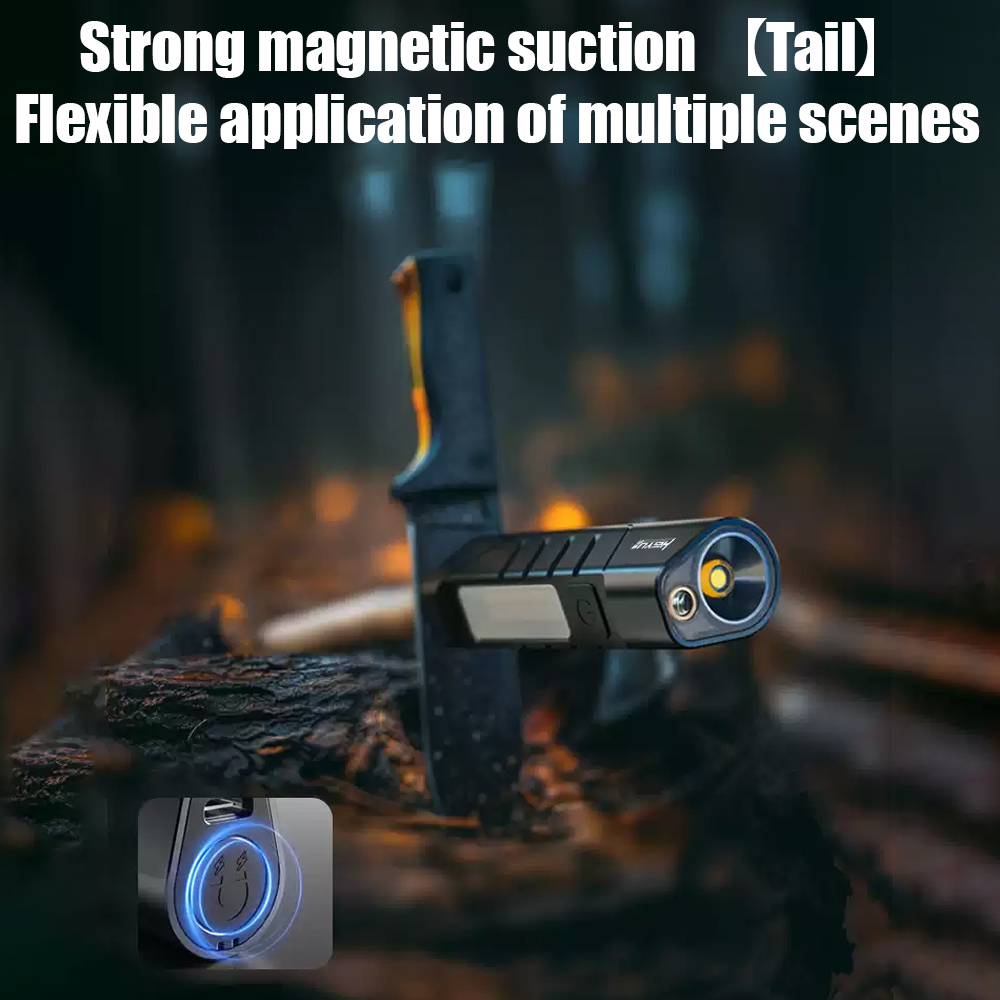 SKYRAY SM55 600 lúmenes EDC linterna 18650 bolsillo USB C antorcha recargable MINI luz Led con magnético para acampar caminar de noche