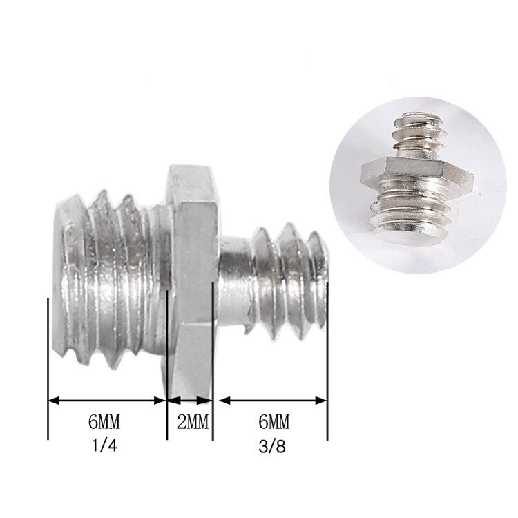 Camera Convert Schroef 1/4-3/8 Man-vrouw Draad Schroef Mount Adapter Statief Gimbal Shift Plated Fotografie Accessoire