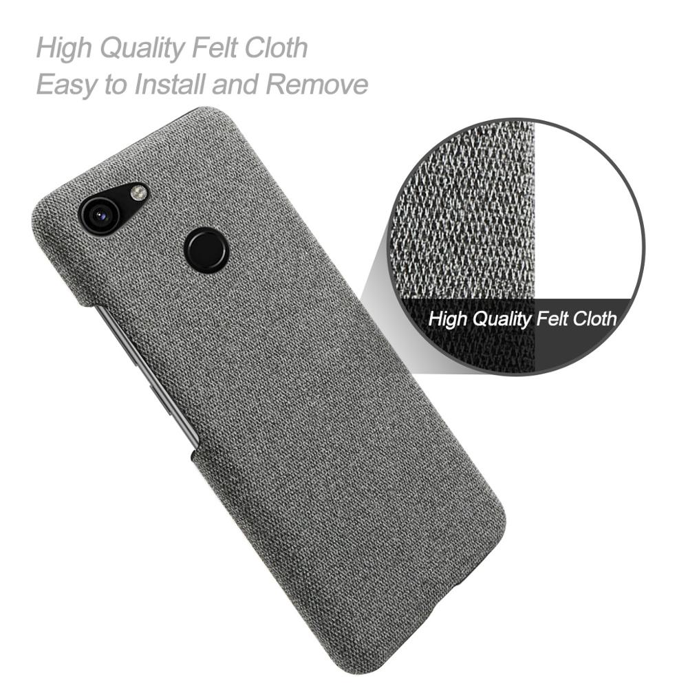 De Google para Google Pixel 3A 3A XL caso Retro tejido tela Anti-arañazos cubierta trasera de PC duro para Google Pixel 3 XL 2 XL 4 caso