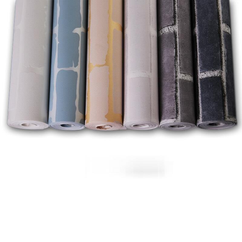 Papel tapiz con patrón de ladrillo 3D, no tejido, Retro, autoadhesivo, para decoración del hogar, sala de estar, dormitorio, 10M
