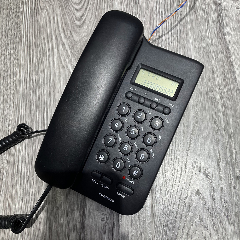 Téléphone à gros bouton pour la maison et le bureau, KX-T5006CID fixe, son fort, FSK DTMF, appel d&#39;affaires, identification de l&#39;appelant de l&#39;hôtel, cordon mural