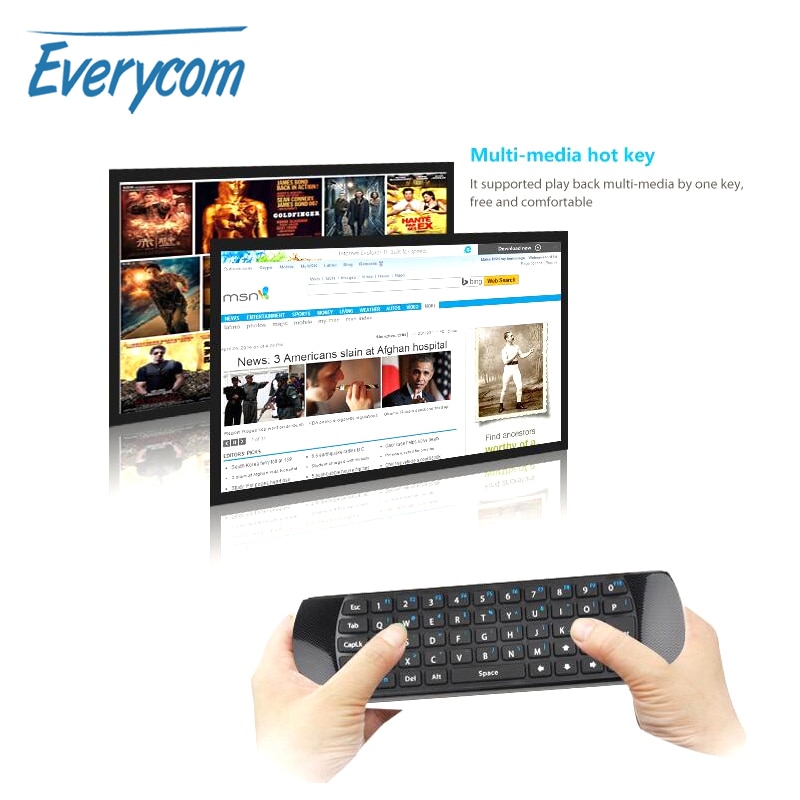 Everycom Projector Accessory X6 Adroid Remote Multi-fuctional Handle 2.4Ghzi wireless Keyboard For Android Game Black Fly Air M