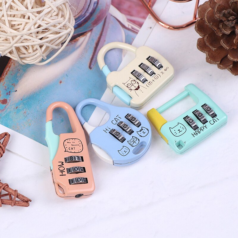 3 Digit Dial Rotate Combination Code Number Lock Padlock For Luggage Zipper Bag Backpack Handbag Suitcase Drawer Durable Locks
