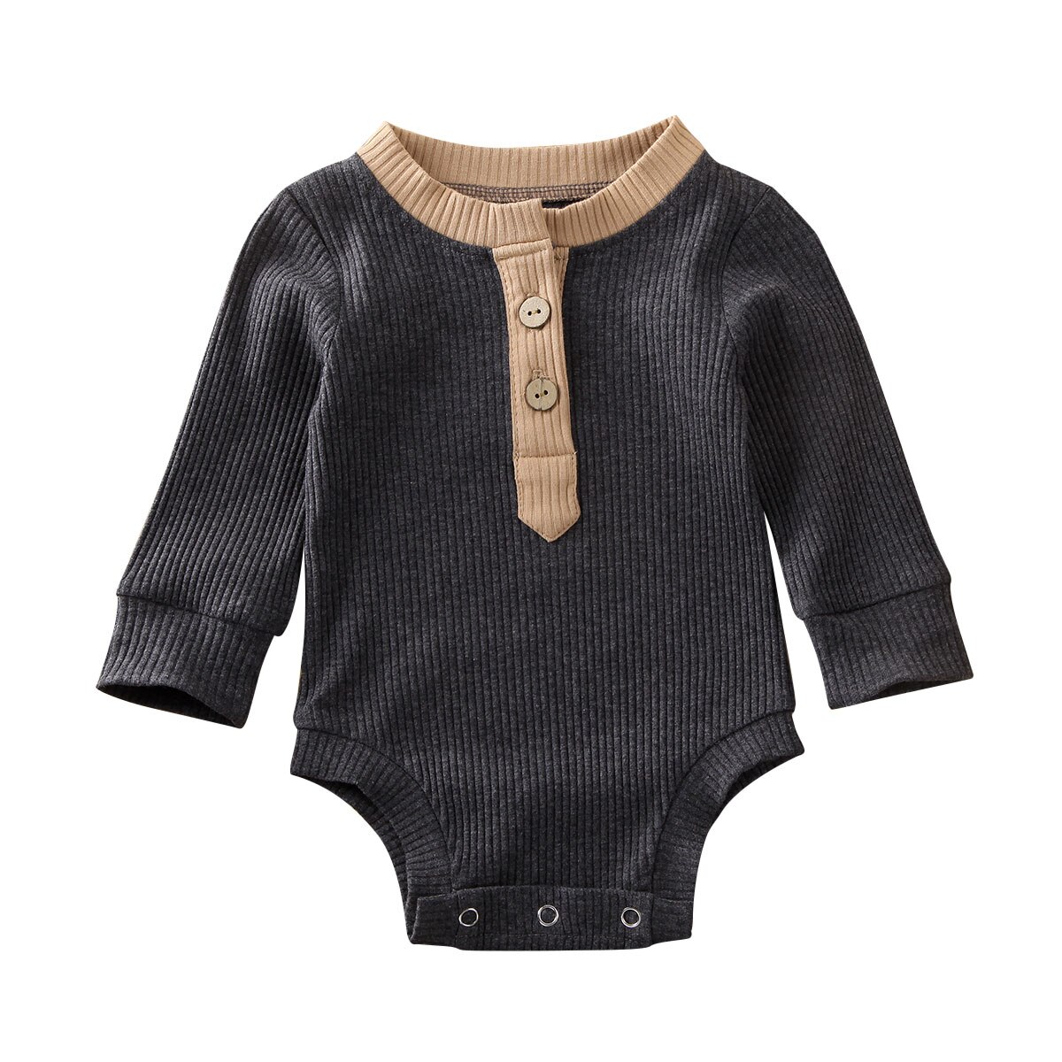Pasgeboren peuter baby jongen romper lange mouwen patchwork zonnepak outfit kleding playsuit kleding: A / 6m