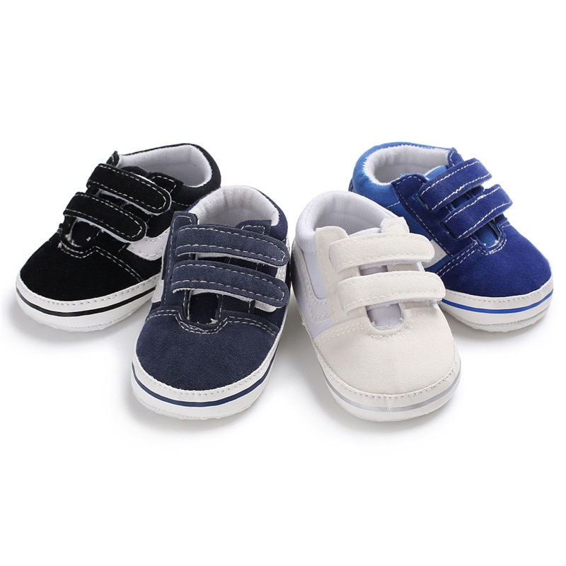0-18m fasion nyfødt barn baby dreng pige sko blød sål hvid barnevogn sko sneakers hvid canvas casual tenis infantil sneaker
