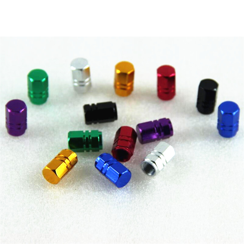 Color Aluminum Alloy Valve Cap Bike Cap Bike Bicycle Cycling Tire Leak Valve Cover Gas Nozzle 10 Colors Bicycle Accessories