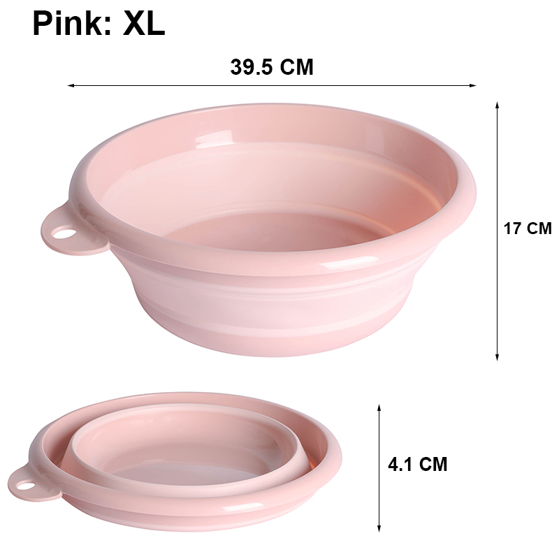 Seau pliable Portable et , bassin pliable pour voyage en plein air pêche Camping, seau de lavage de voiture, 4 tailles: Pink XL