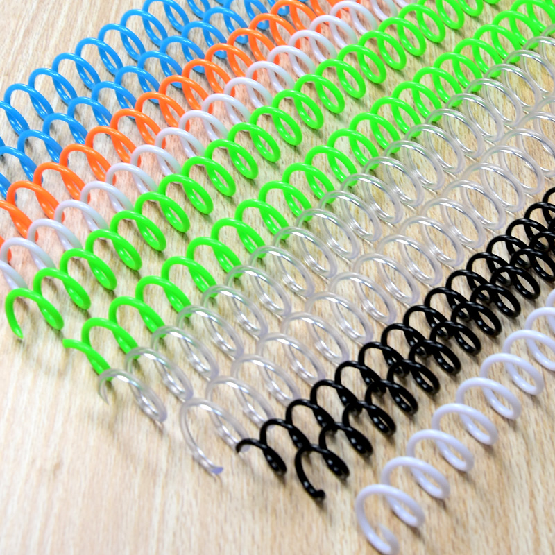 20PCS 30-hole Notebook Binding Spiral Ring Book Plastic Single Wire Ring Single Coil Binding Supplies Spiral Binding Coil