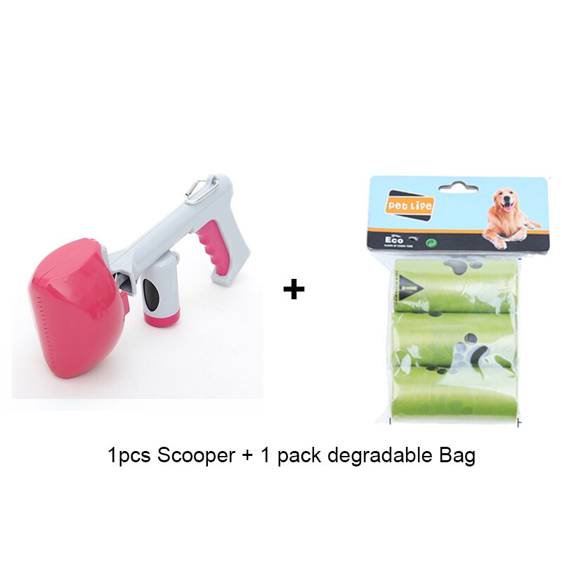 Pala para caca de perro, pala para recoger caca, accesorio de higiene, Clip para recoger palas de limpieza, herramienta de limpieza: Red 2