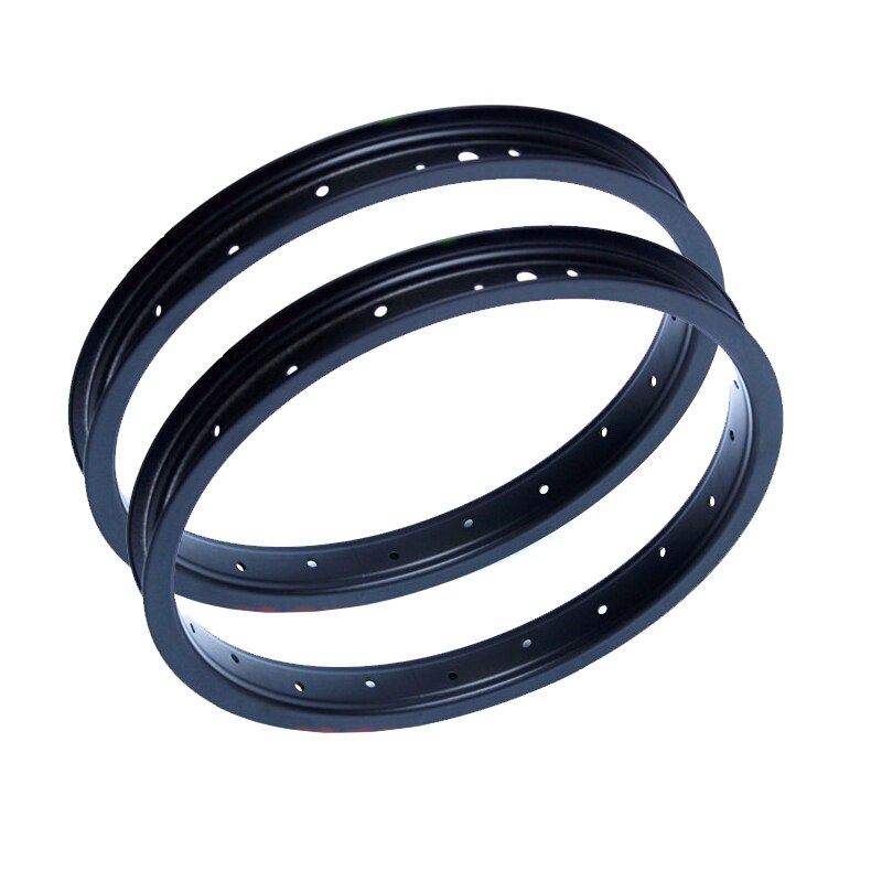 12" Bicycle Rim 20H Electric Bike Rim Aluminum Alloy Black Color 30mm Thickened Folding Bicycle Rims E-bike Ring Wheel Back Rim