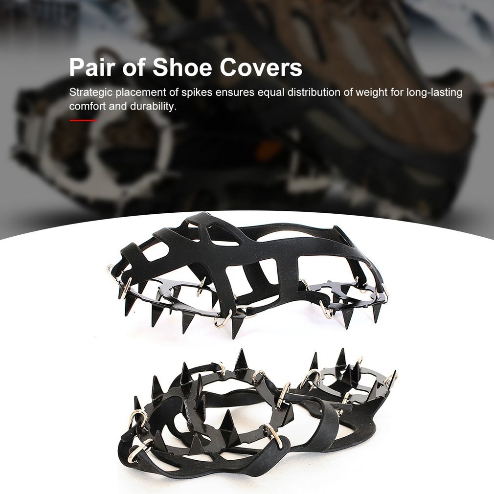 18 tanden stijgijzers antislip ijs sneeuw klimmen antislip schoenovertrekken spikes stijgijzers antislip overschoenen m/l