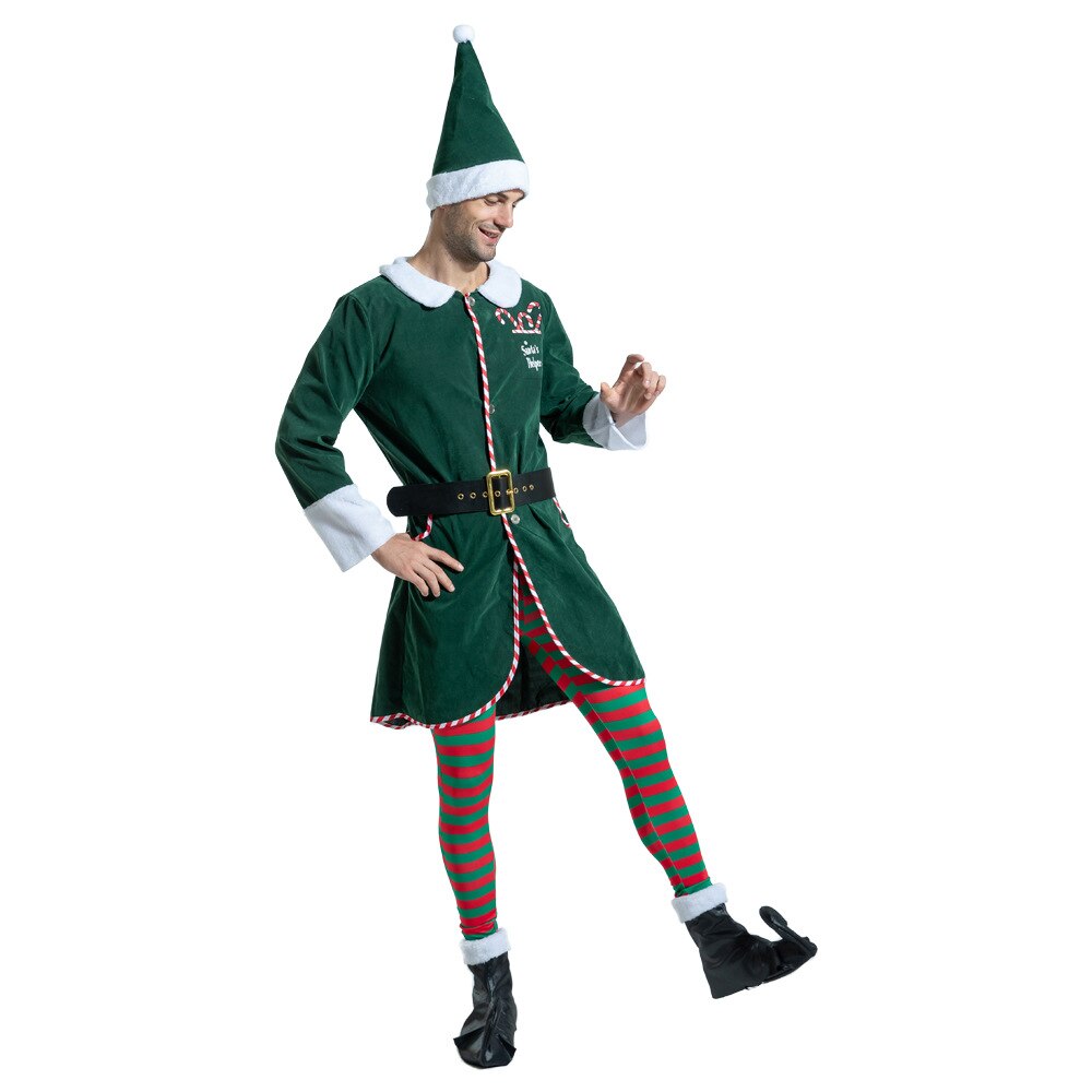 De grote man kerst elf pak winkelcentra bar kerstsfeer activiteit speelt een pak bedekt 5 keer meer yards