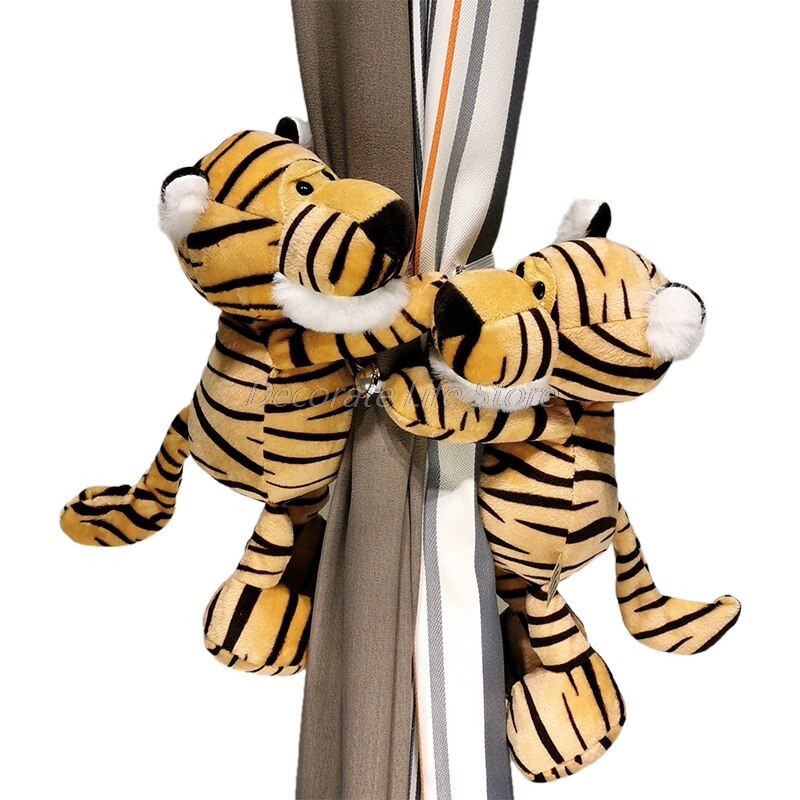 2 pièces Jungle Animaux de La Forêt Rideau Porte-Embrasse Crochets Embrasses Chambre D'enfants