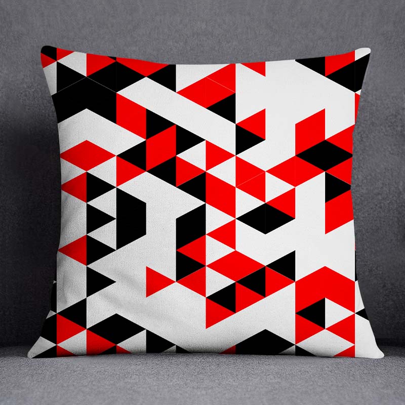 Quadratischer Kissenbezug mit abstraktem geometrischem Muster für Zuhause, Wohnzimmer, Sofa, Schlafzimmer, Dekorationskissen